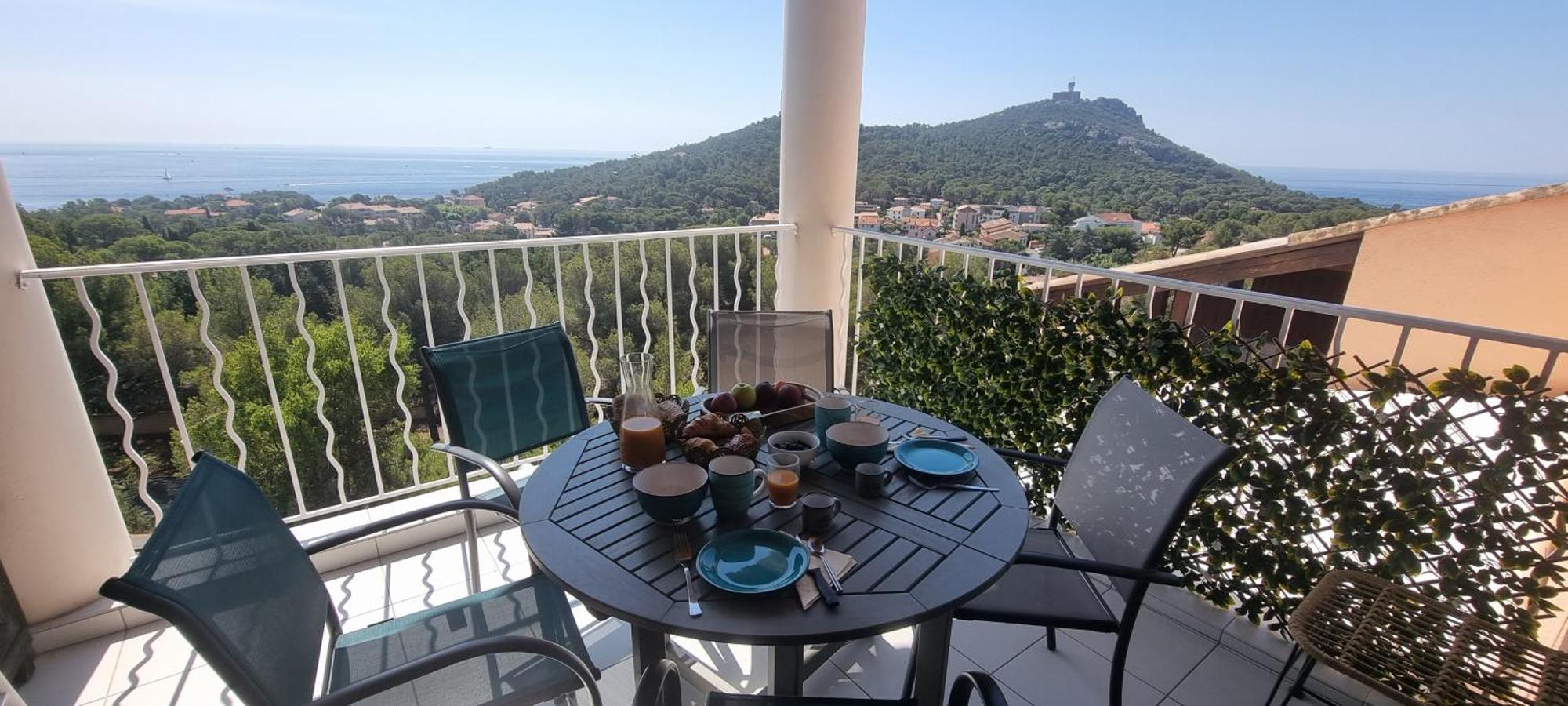 Agay Cap Esterel Le Hameau F2 Clim Plein Sud Dernier Etage Magnifique Vue Mer Saint-Raphaël Exteriör bild